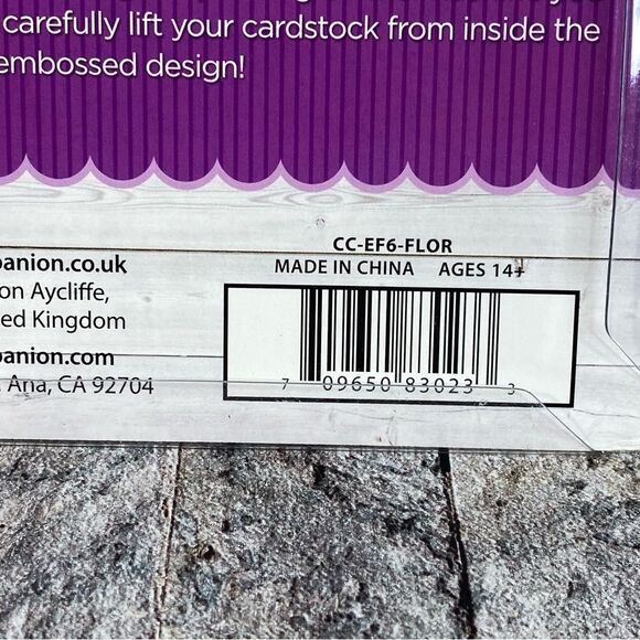 Crafters Companion NWT 6" x 6" Embossing Folder Florabunda Design 1 Piece - Picture 4 of 5